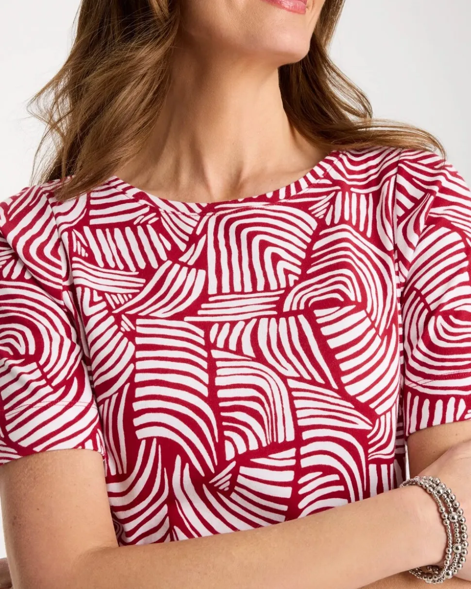Geo Pima Elbow Sleeve Tee