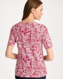 Geo Pima Elbow Sleeve Tee