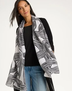 Geo Printed Oblong Scarf