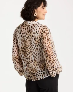 Georgette Animal Print Blouse