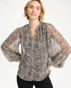 Georgette Printed Squares Blouse