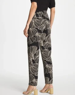 Ginkgo Crepe Tapered Ankle Pants