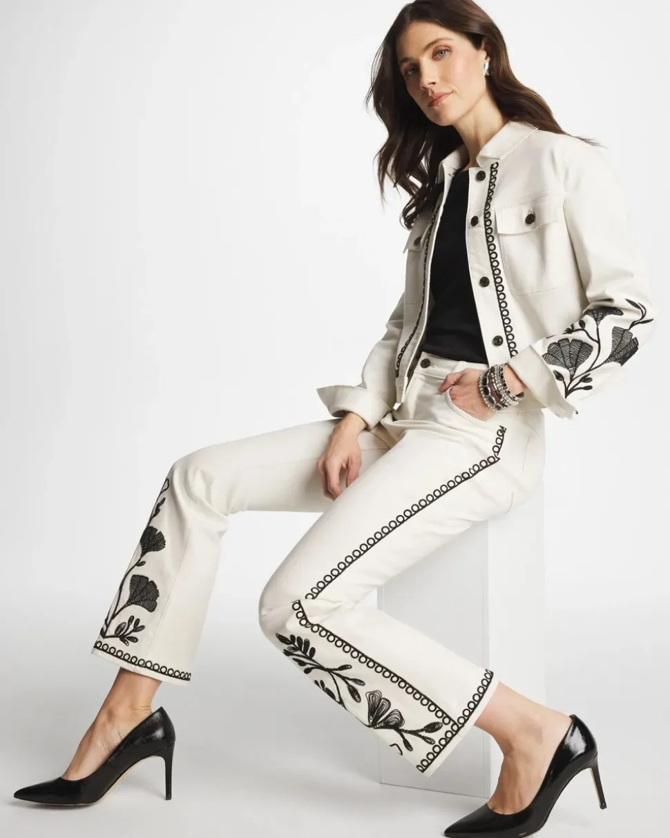 Ginkgo Girlfriend Cropped Flared Jeans