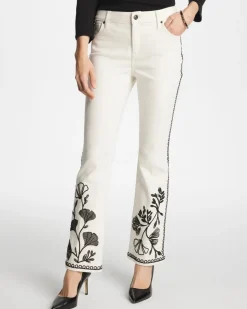Ginkgo Girlfriend Cropped Flared Jeans