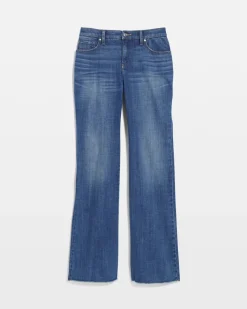 Girlfriend Frayed Flared Jeans