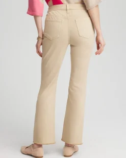 Girlfriend Fray Hem Kick Flare Jeans