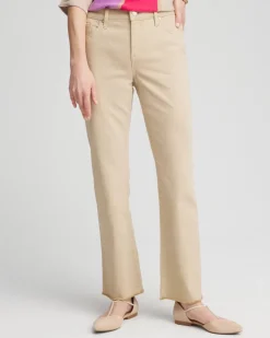 Girlfriend Fray Hem Kick Flare Jeans