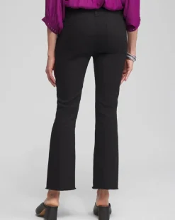 Girlfriend Fray Hem Kick Flare Jeans