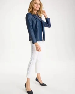 Girlfriend Roll Cuff Crop Jeans