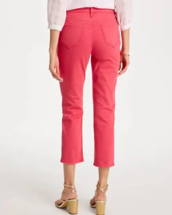 Girlfriend Roll Cuff Crop Jeans