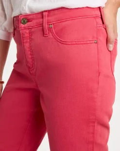 Girlfriend Roll Cuff Crop Jeans