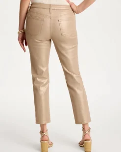 Girlfriend Slim Coated Crop Jeans