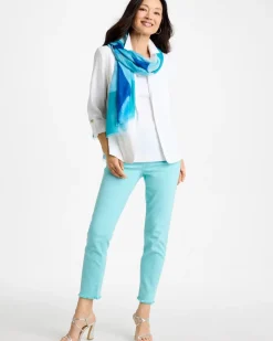 Girlfriend Slim Frayed Crop Jeans