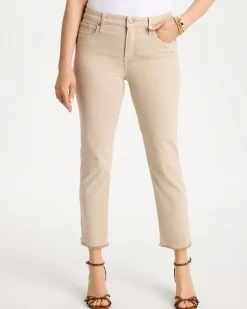Girlfriend Slim Frayed Crop Jeans