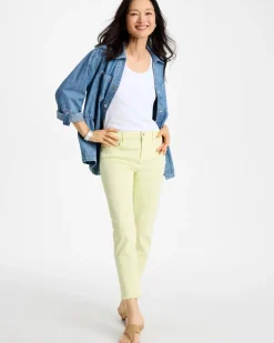 Girlfriend Slim Frayed Crop Jeans