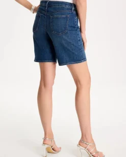 Girlfriend Slim Indigo Jean Shorts