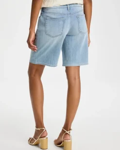 Girlfriend Slim Indigo Jean Shorts
