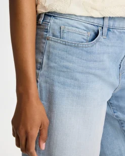 Girlfriend Slim Indigo Jean Shorts