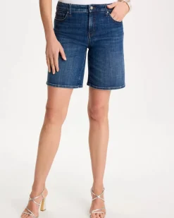 Girlfriend Slim Indigo Jean Shorts