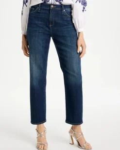 Girlfriend Straight Ankle Jeans