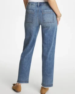 Girlfriend Straight Ankle Jeans