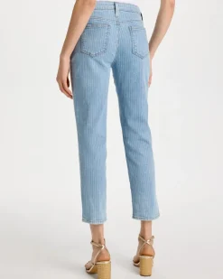 Girlfriend Ticking Stripe Crop Jeans