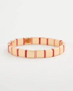 Glam Goldtone Slice Stretch Bracelet