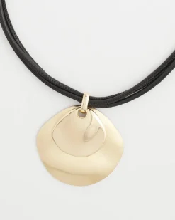 Gold Pendant On Cord