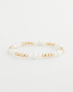 Goldtone Bead Stretch Bracelet