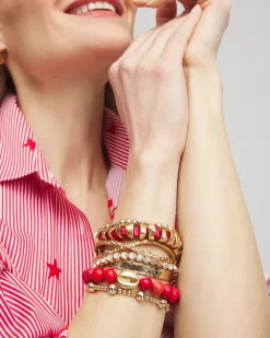 Goldtone Flexible Cuff Bracelet