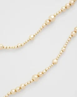 Goldtone Long Beaded Necklace