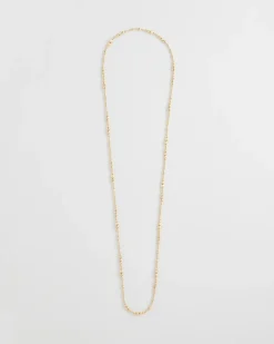 Goldtone Long Beaded Necklace