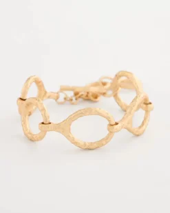 Goldtone Open Link Toggle Bracelet