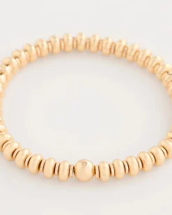 Goldtone Rounded Stretch Bracelet