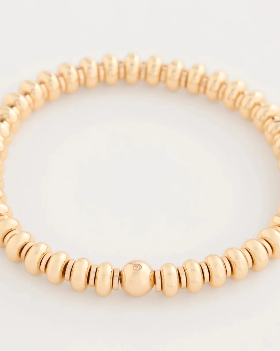 Goldtone Rounded Stretch Bracelet
