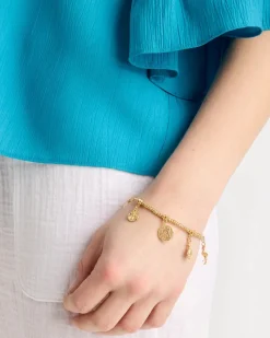 Goldtone Stretch Charm Bracelet