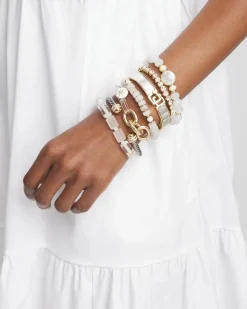 Goldtone Stretch Tennis Bracelet