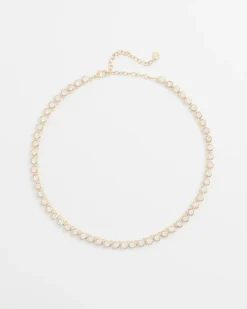 Goldtone Tennis Necklace