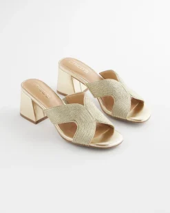 Gold Verona Block Heels