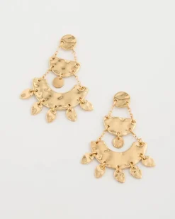 Hammered Chandelier Earrings
