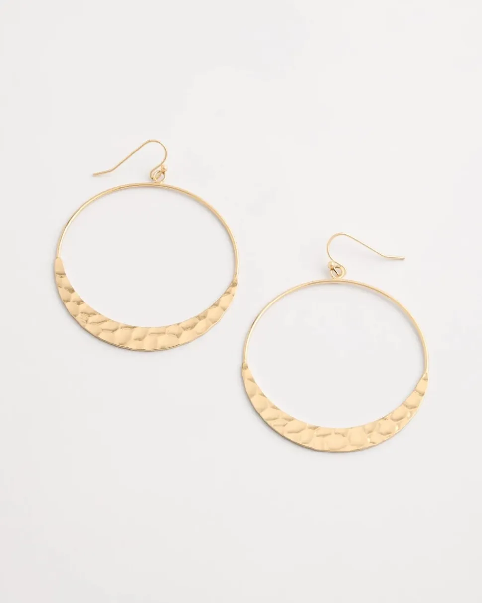 Hammered Hoop Earrings