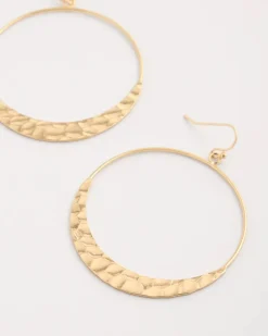 Hammered Hoop Earrings