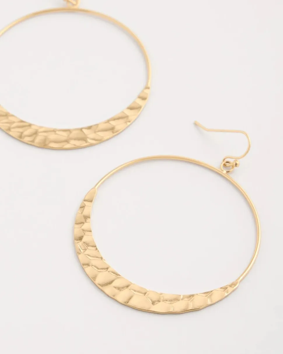 Hammered Hoop Earrings