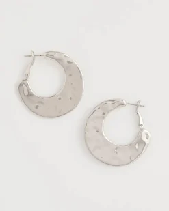 Hammered Hoop Earrings