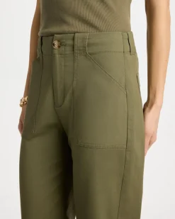 High Hem Straight Crop Pants