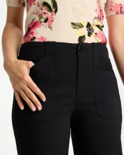 High Hem Straight Crop Pants