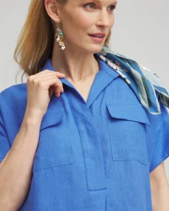 High-low Linen Shirtdress