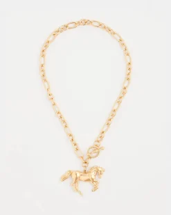 Horse Pendant Toggle Necklace