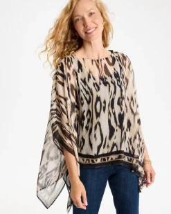 Ikat Print Poncho