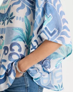 Island Printed Poncho